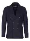 Circolo 1901 Double Breasted Jacket Structured Shoulders In Blue
