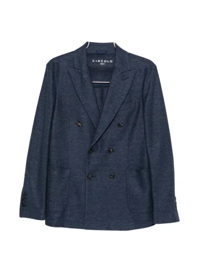 Circolo 1901 Double-breasted Blazer In Blue