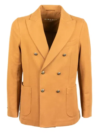 Circolo 1901 Double-breasted Blazer In Brown