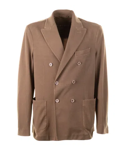 Circolo 1901 Double-breasted Blazer In Brown