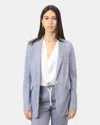 Circolo 1901 Double-breasted Blazer  In Piquet - Dark Sky In Blue