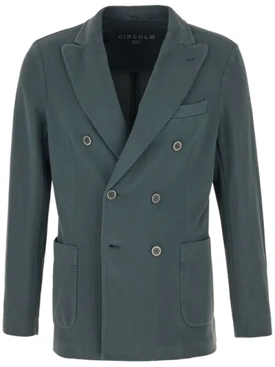 Circolo 1901 Stretch Cotton Blazer Back Vent In 638to