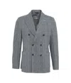 Circolo 1901 Double-breasted Blazer In Glen Check In Blue