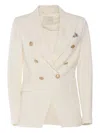 Circolo 1901 Double-breasted Blazer In Neutral
