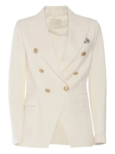 Circolo 1901 Double-breasted Blazer In Neutral