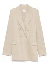 Circolo 1901 Double-breasted Blazer In Neutral