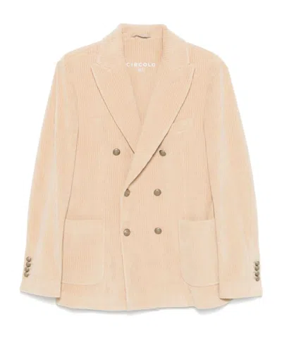 Circolo 1901 Double-breasted Blazer In Nude