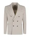 Circolo 1901 Double-breasted Plush Cotton Jacket In Nude