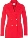 Circolo 1901 Double-breasted Jacket Gold Buttons In Red