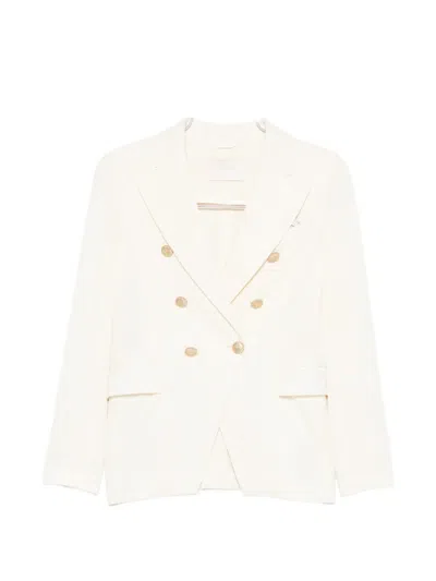 Circolo 1901 Double-breasted Blazer In White