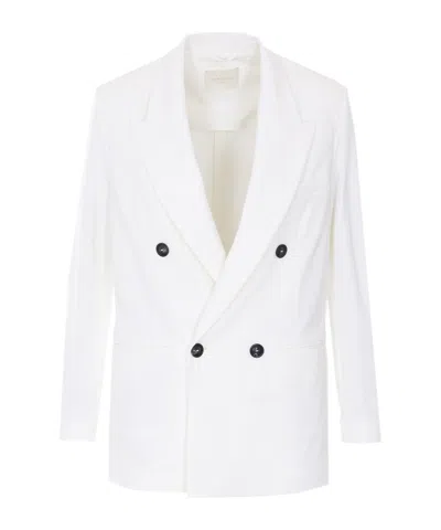 Circolo 1901 Double-breasted Blazer In White