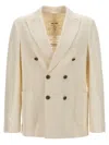 Circolo 1901 Double-breasted Button Jacket In White