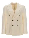 Circolo 1901 Double-breasted Button Jacket In White