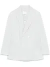 Circolo 1901 Double-breasted Blazer With Light Striped Pattern In White