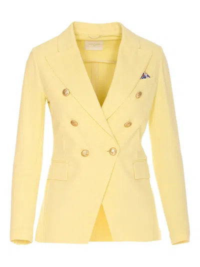 Circolo 1901 Double Breasted Blazer In Neutrals