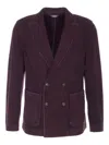 Circolo 1901 Textured Fabric Jacket Notched Lapel In Purple