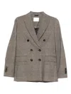 Circolo 1901 Double-breasted Checked Jacket In Gray