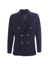 Circolo 1901 Double-breasted Twill Blazer In Blue