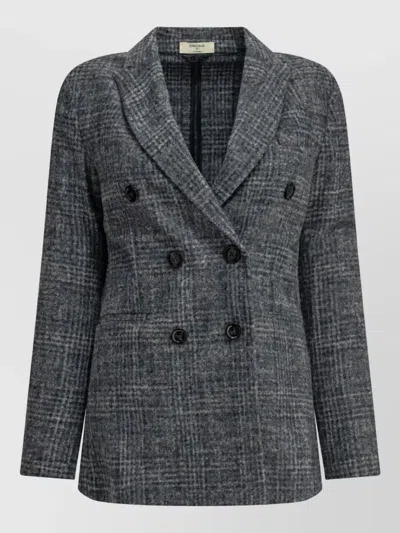 Circolo 1901 Double Breasted Coat In Multi
