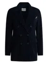 Circolo 1901 Double-breasted Jacket Featuring Chest Pocket In Blue