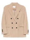 Circolo 1901 Double-breasted Corduroy Blazer In Neutral