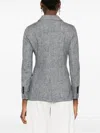 Circolo 1901 Blue Cotton Double-breasted Blazer In Gray