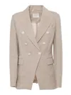 Circolo 1901 Double Breasted Jacket In Beige