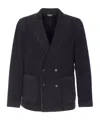 Circolo 1901 Double-breasted Jacket Featuring Pockets In Black