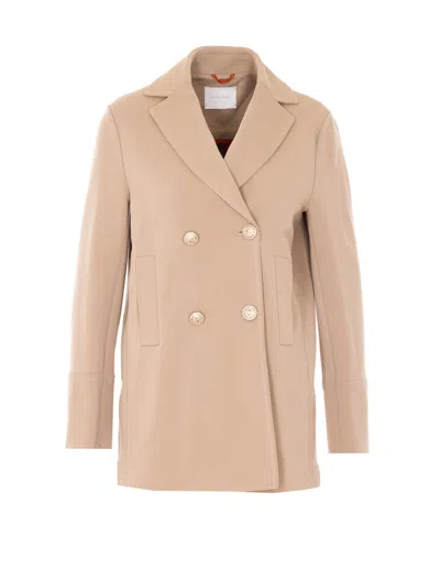 Circolo 1901 Double-breasted V-neck Jacket In Neutral