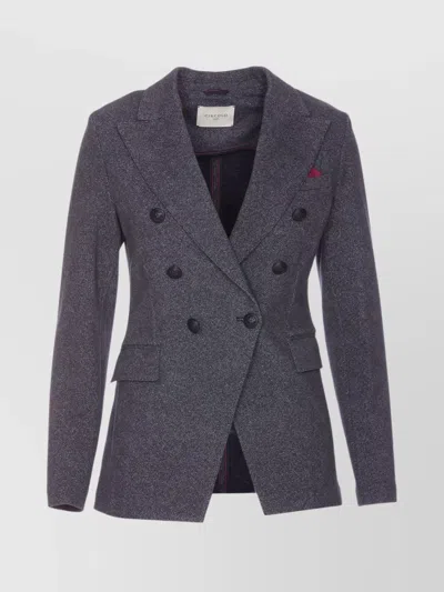 Circolo 1901 Double-breasted Jacket Notched Lapels In Blue