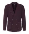 Circolo 1901 Textured Fabric Jacket Notched Lapel In Purple