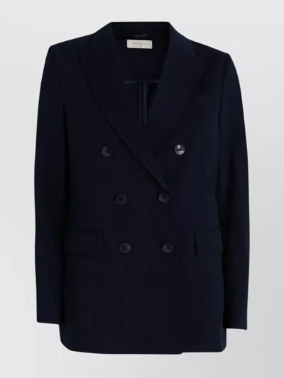 CIRCOLO 1901 DOUBLE-BREASTED LAPEL BUTTON FLAP POCKET JACKET
