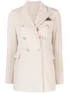 Circolo 1901 Double-breasted Peaked Blazer In Neutrals