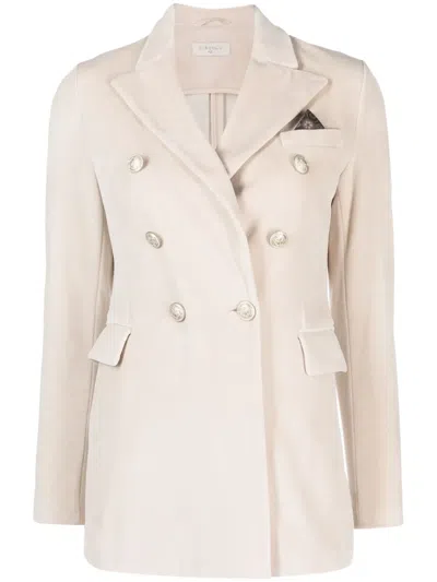 Circolo 1901 Double-breasted Peaked Blazer In Neutrals