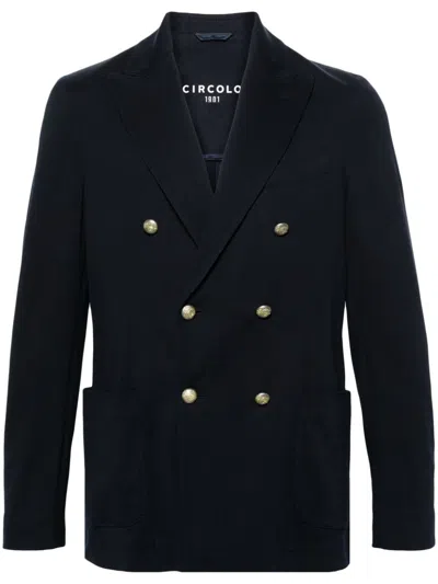 Circolo 1901 Circolo Double-breasted Jacket In Blue