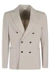 Circolo 1901 Double-breasted Plush Cotton Jacket In Neutrals