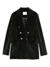 Circolo 1901 Double-breasted Tailored Jacket With Gold-tone Buttons In Black