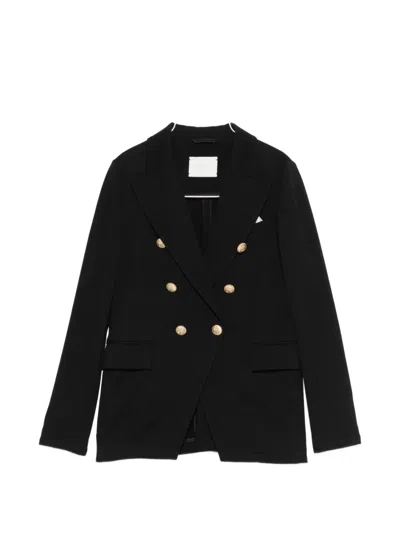 Circolo 1901 Double-breasted Blazer In Black