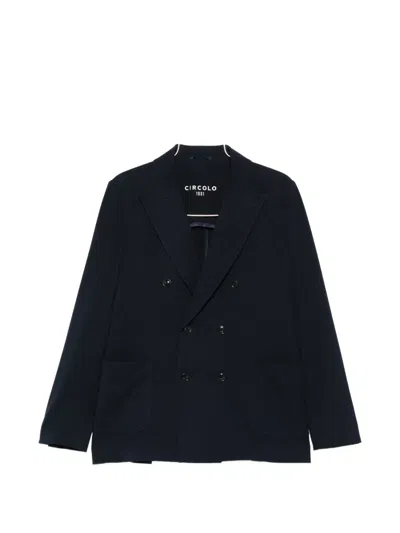 Circolo 1901 Double-breasted Blazer In Black