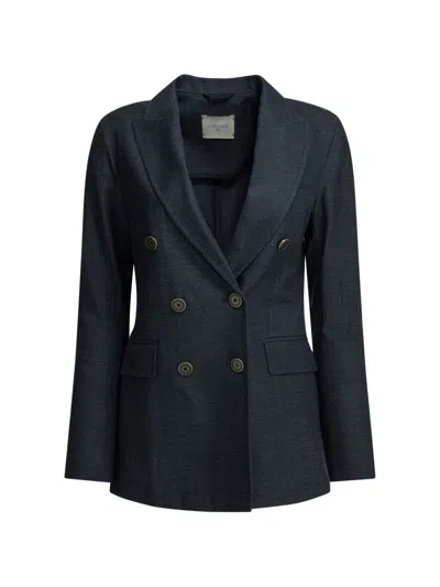Circolo 1901 Double-breasted Blazer In Black