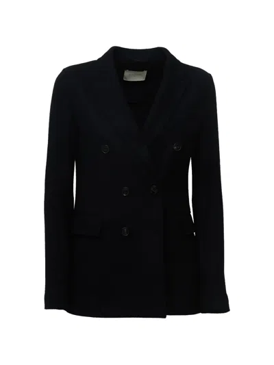 Circolo 1901 Double-breasted Blazer In Black