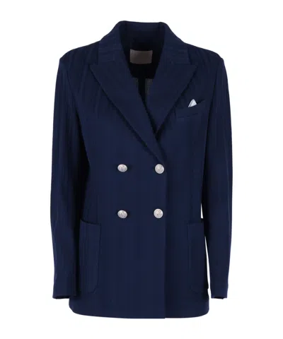 Circolo 1901 Double-breasted Blazer In Blue