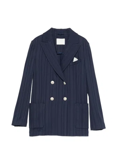 Circolo 1901 Double-breasted Blazer In Brown