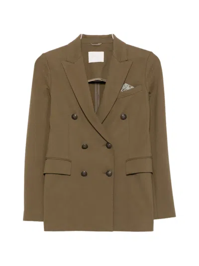 Circolo 1901 Double-breasted Blazer In Brown