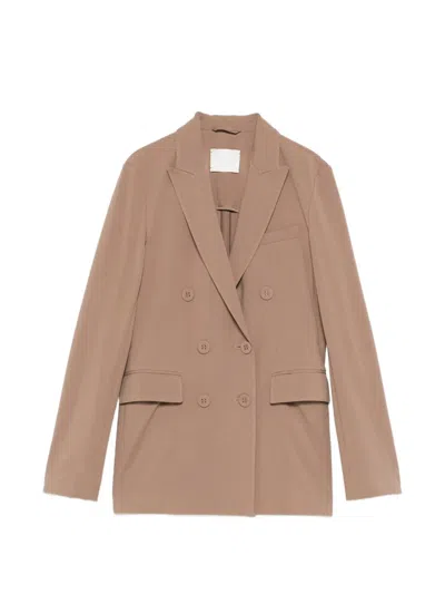 Circolo 1901 Double-breasted Blazer In Neutral
