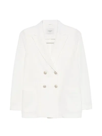 Circolo 1901 Double-breasted Blazer In White