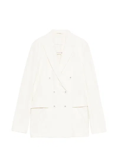Circolo 1901 Double-breasted Blazer In White
