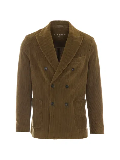 Circolo 1901 Double-breasted Corduroy Blazer In Multi