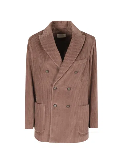 Circolo 1901 Double-breasted Corduroy Jacket In Pink