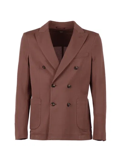 Circolo 1901 Double-breasted Jacket In Brown